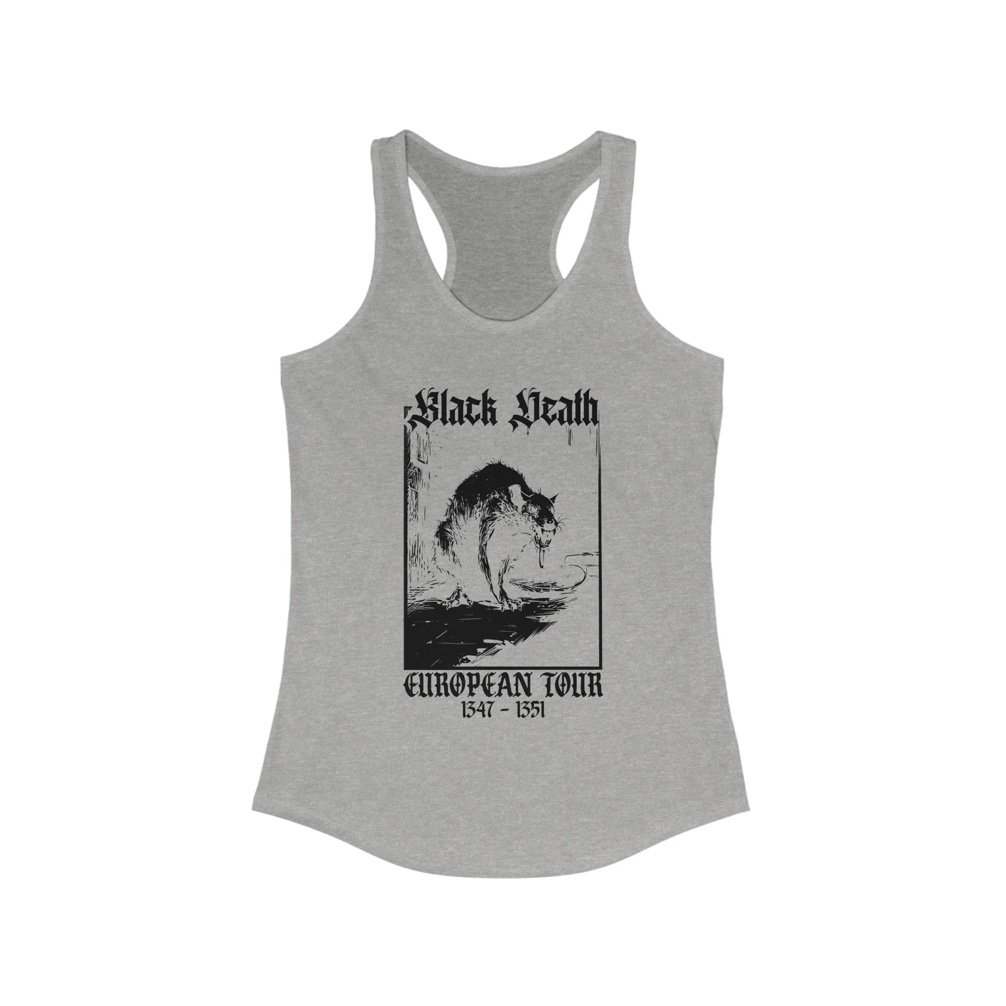 Black Death European Tour Plague Rat Women's Racerback Tank Top