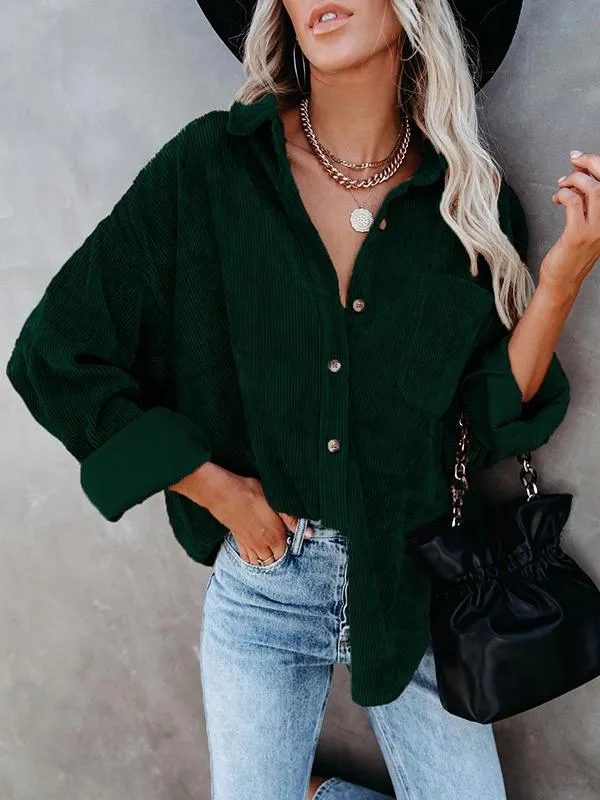 Casual corduroy blouse
