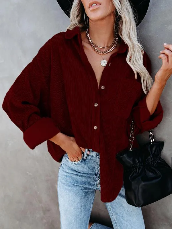 Casual corduroy blouse