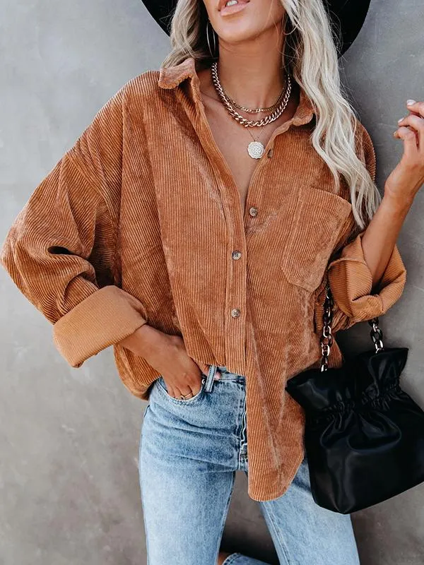 Casual corduroy blouse