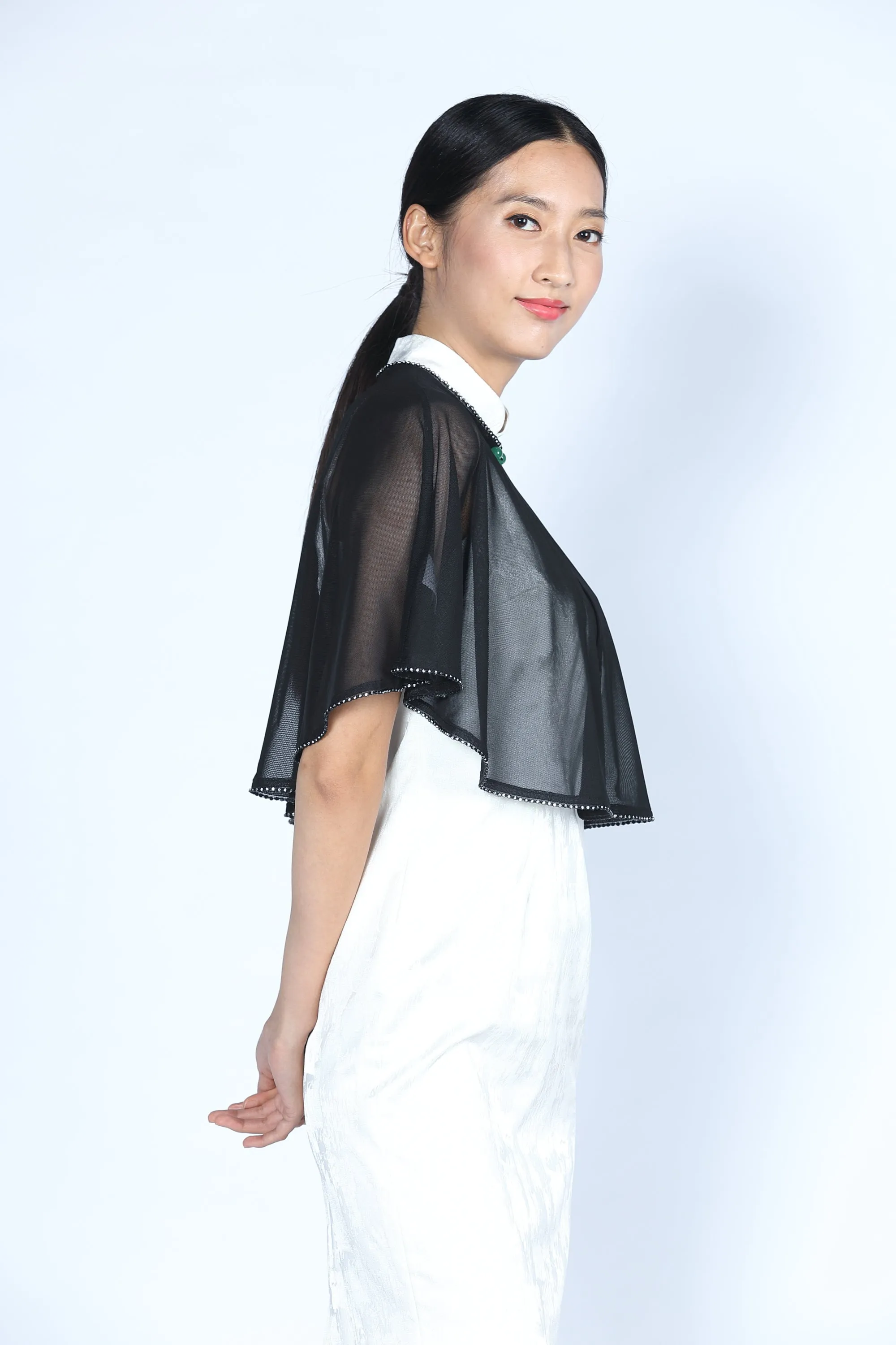 DAHLIA Mesh Cape (Black)