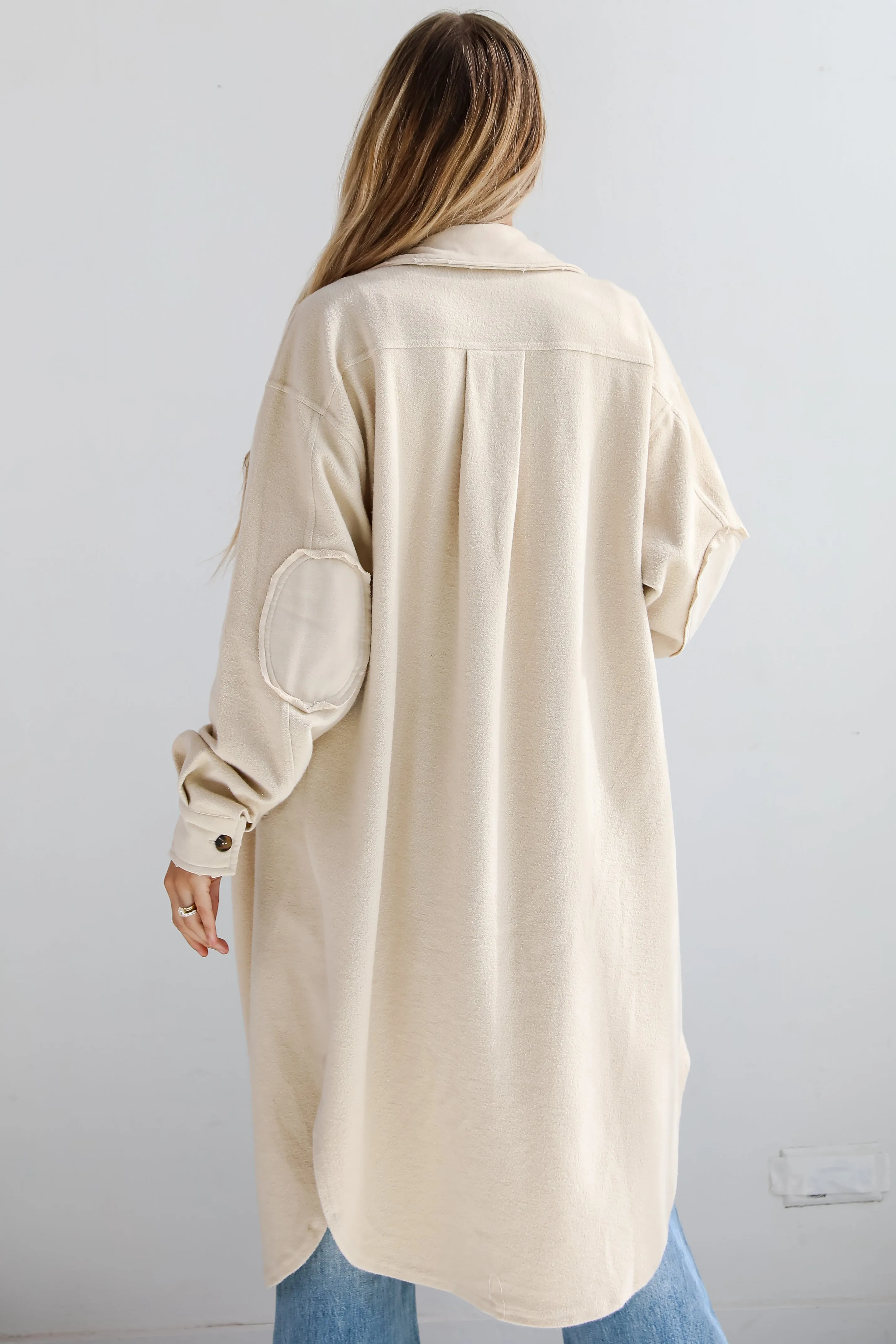 FINAL SALE - Undeniably Stylish Oatmeal Longline Shacket