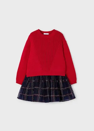 Girl Tulle Dress with Sweater