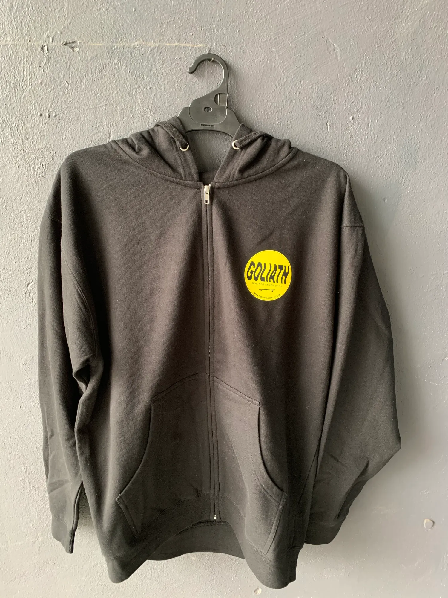 Goliath Zip Hood Black Slim Fit
