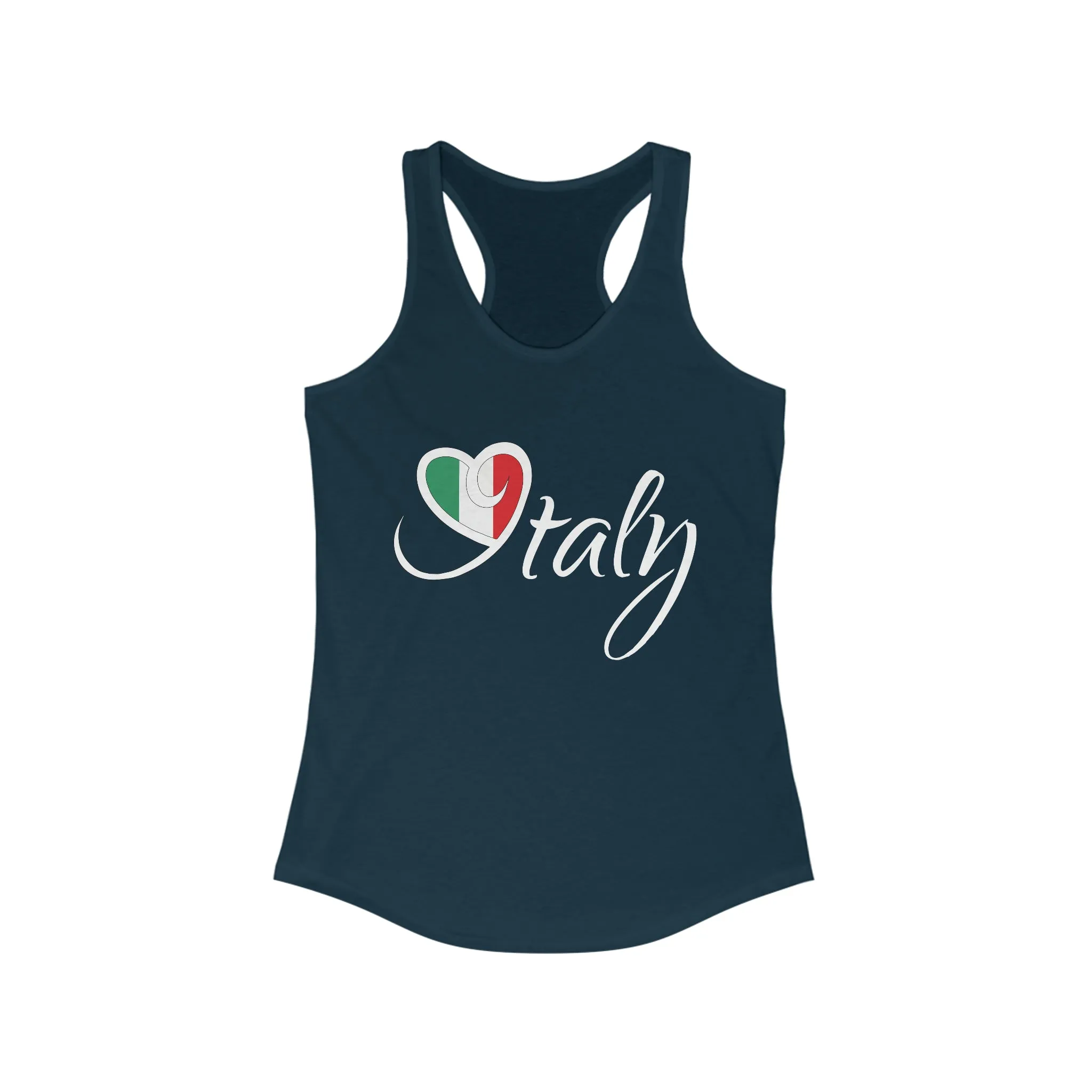 I Love Italy Travel Lover T-shirt | Italian Travel Lover Gift | Women's Ideal Racerback Tank