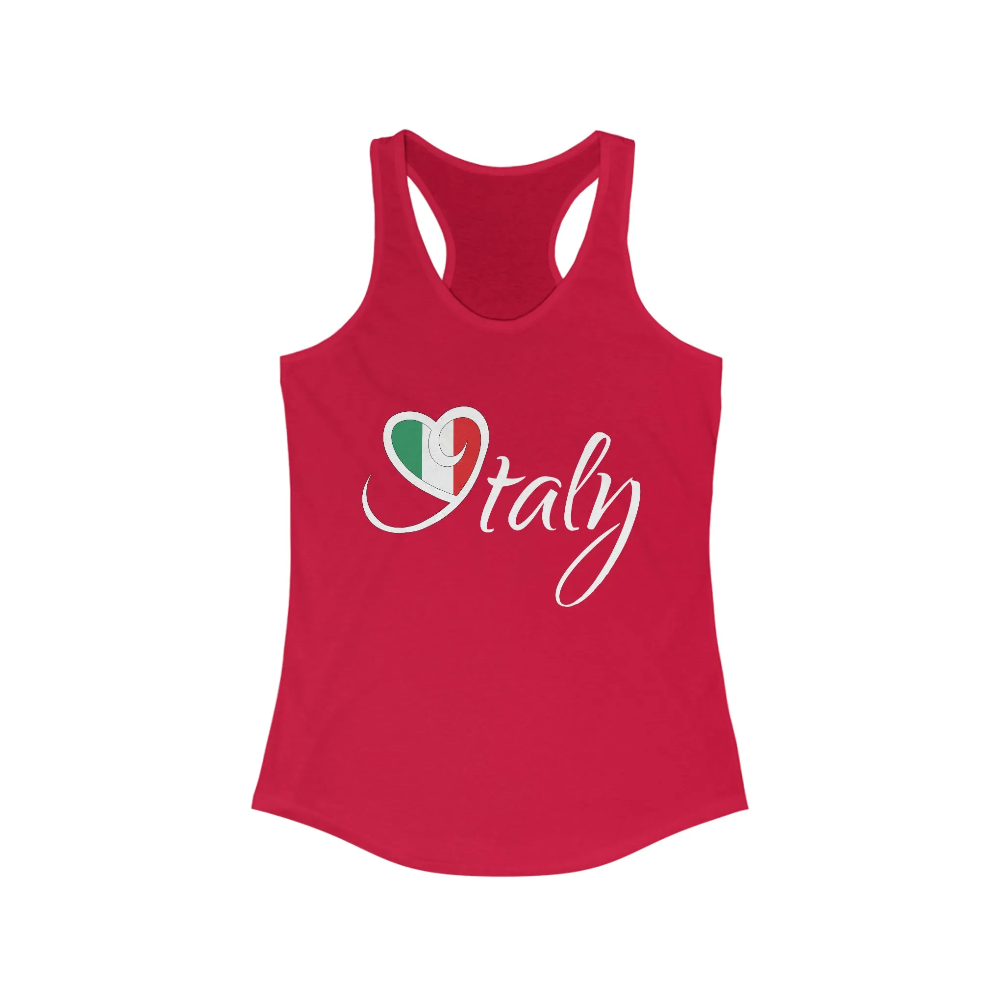 I Love Italy Travel Lover T-shirt | Italian Travel Lover Gift | Women's Ideal Racerback Tank
