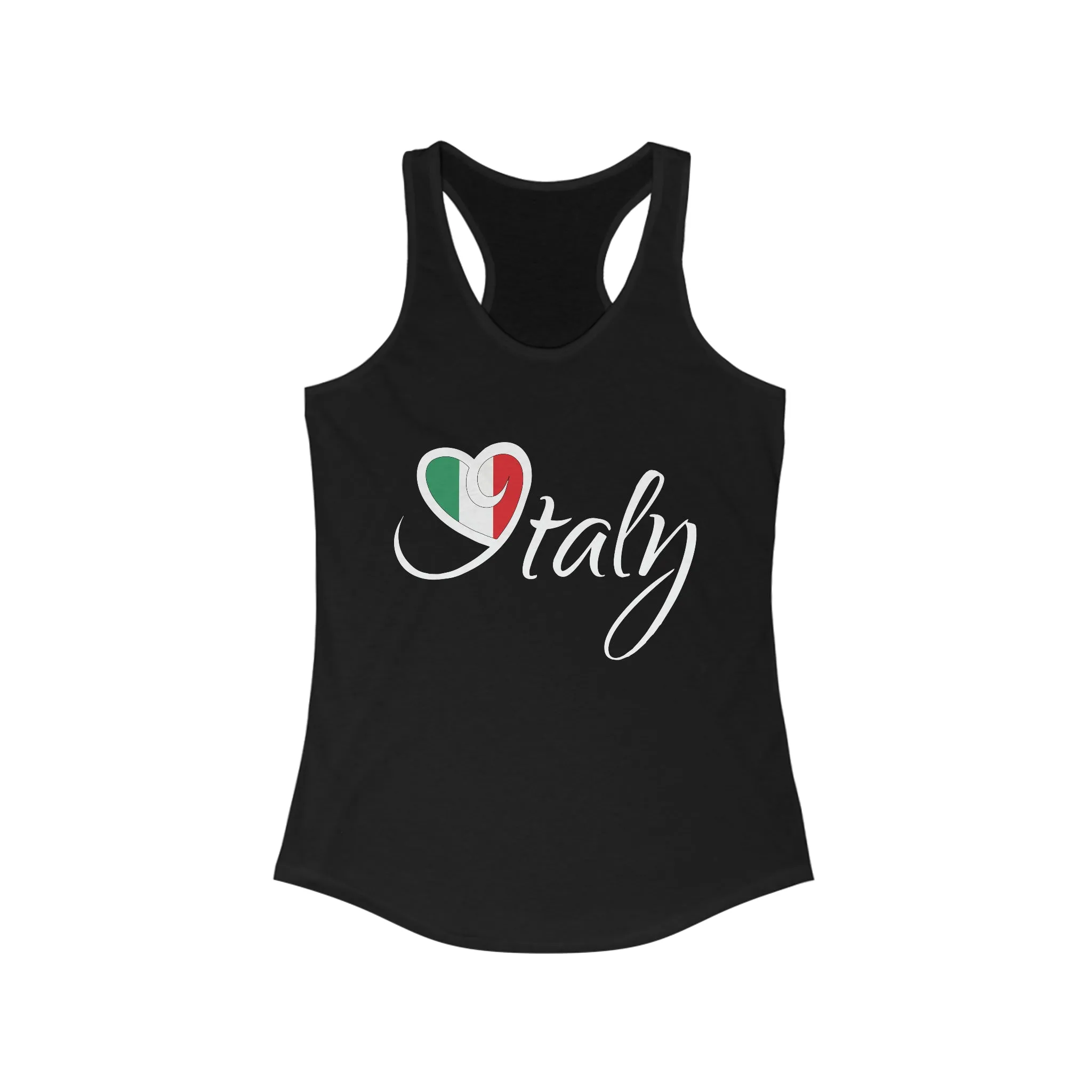 I Love Italy Travel Lover T-shirt | Italian Travel Lover Gift | Women's Ideal Racerback Tank