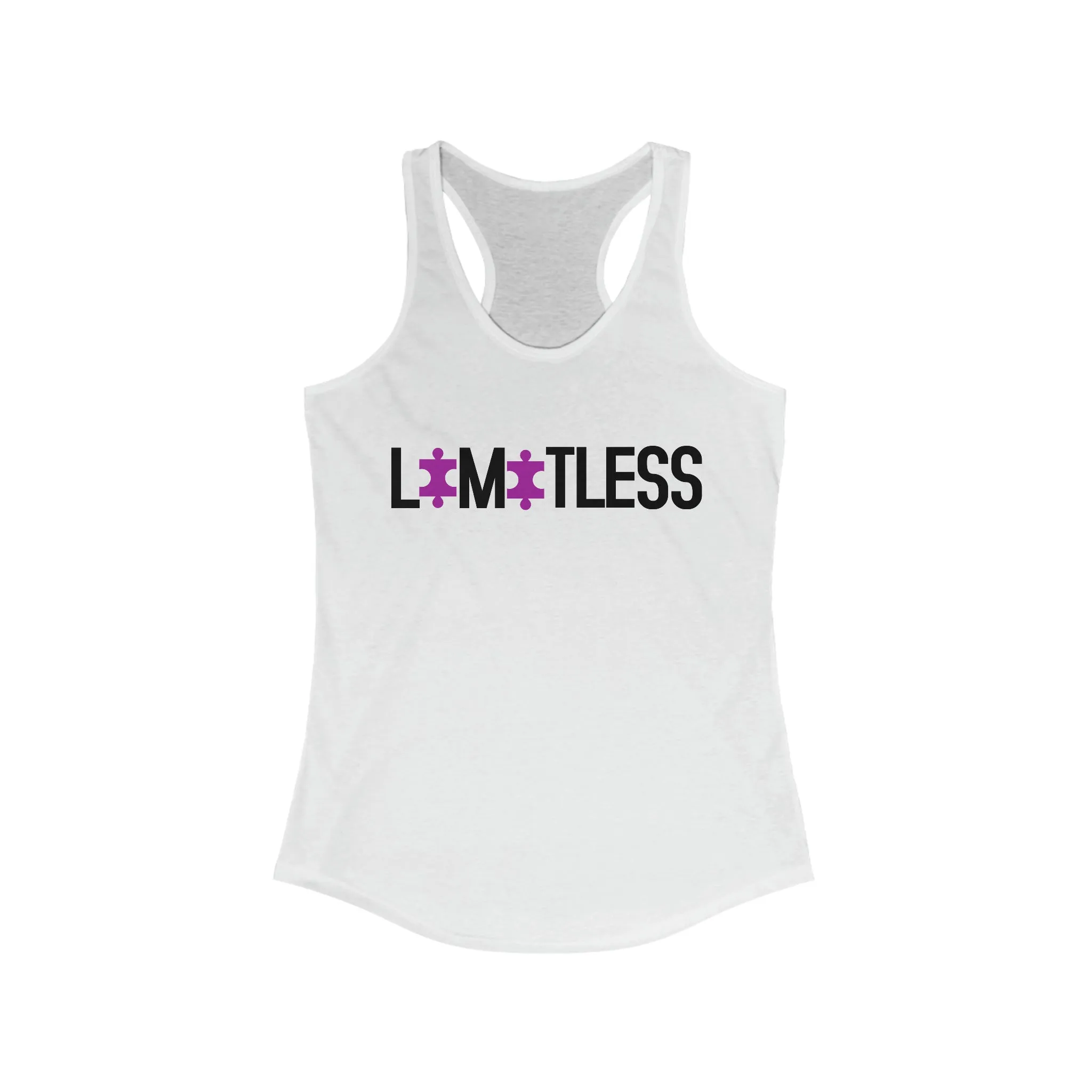 Limitless Autism Awareness Shirt | Autism Puzzle Piece Design | Women's Ideal Racerback Tank
