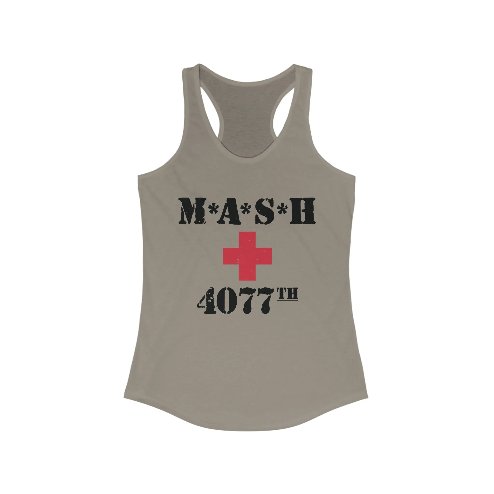 MASH 4077th Division TV Show Retro Shirt | Korean War Vintage T-shirt | Women's Slim-fit Racerback Tank Top