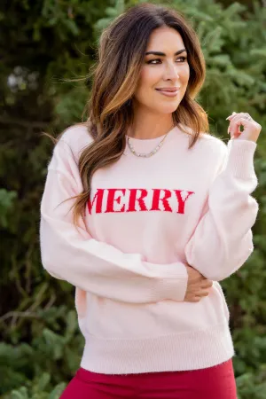 Merry Ribbed Trim Sweater