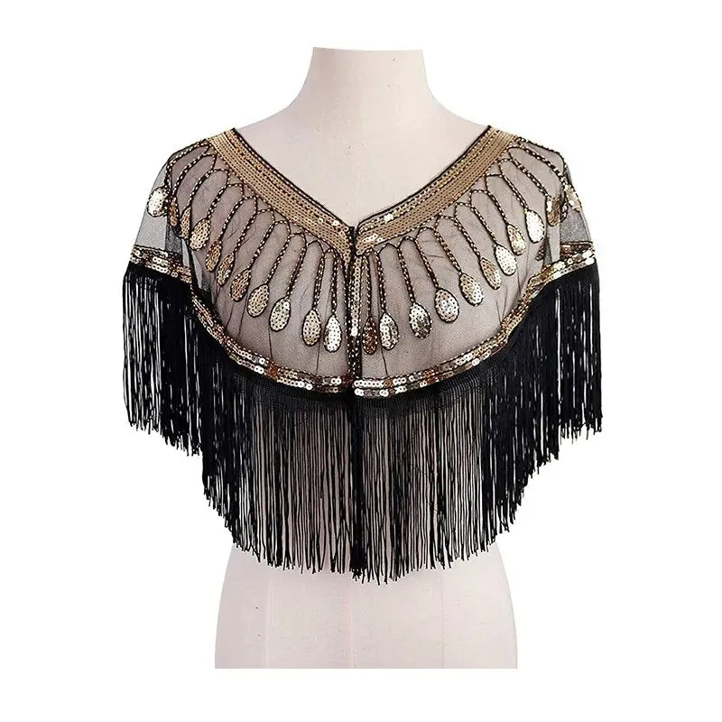 Nefer- the Egyptian Revival 1920s Inspired Sequined Caplet 5 Colors