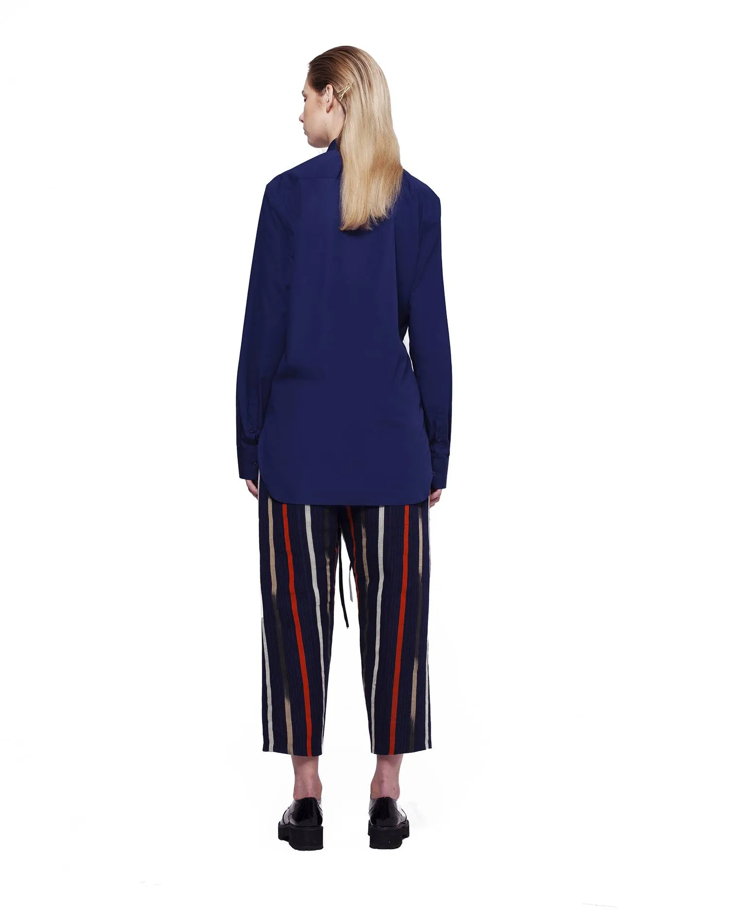 Peekaboo Slim-Fit Shirt - Navy/White