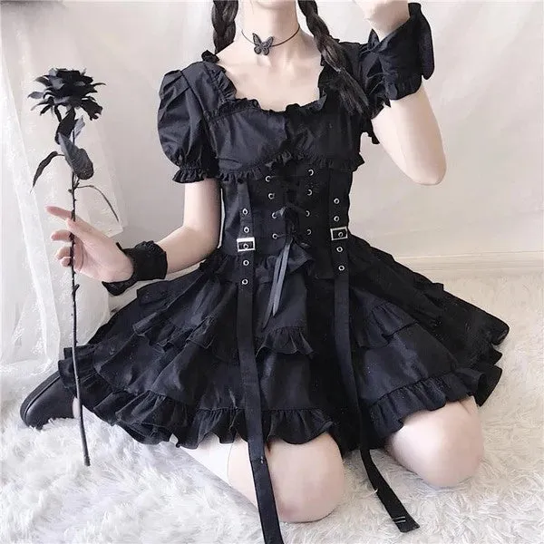 Presentyll Black Gothic Dress