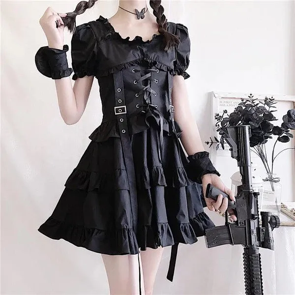 Presentyll Black Gothic Dress