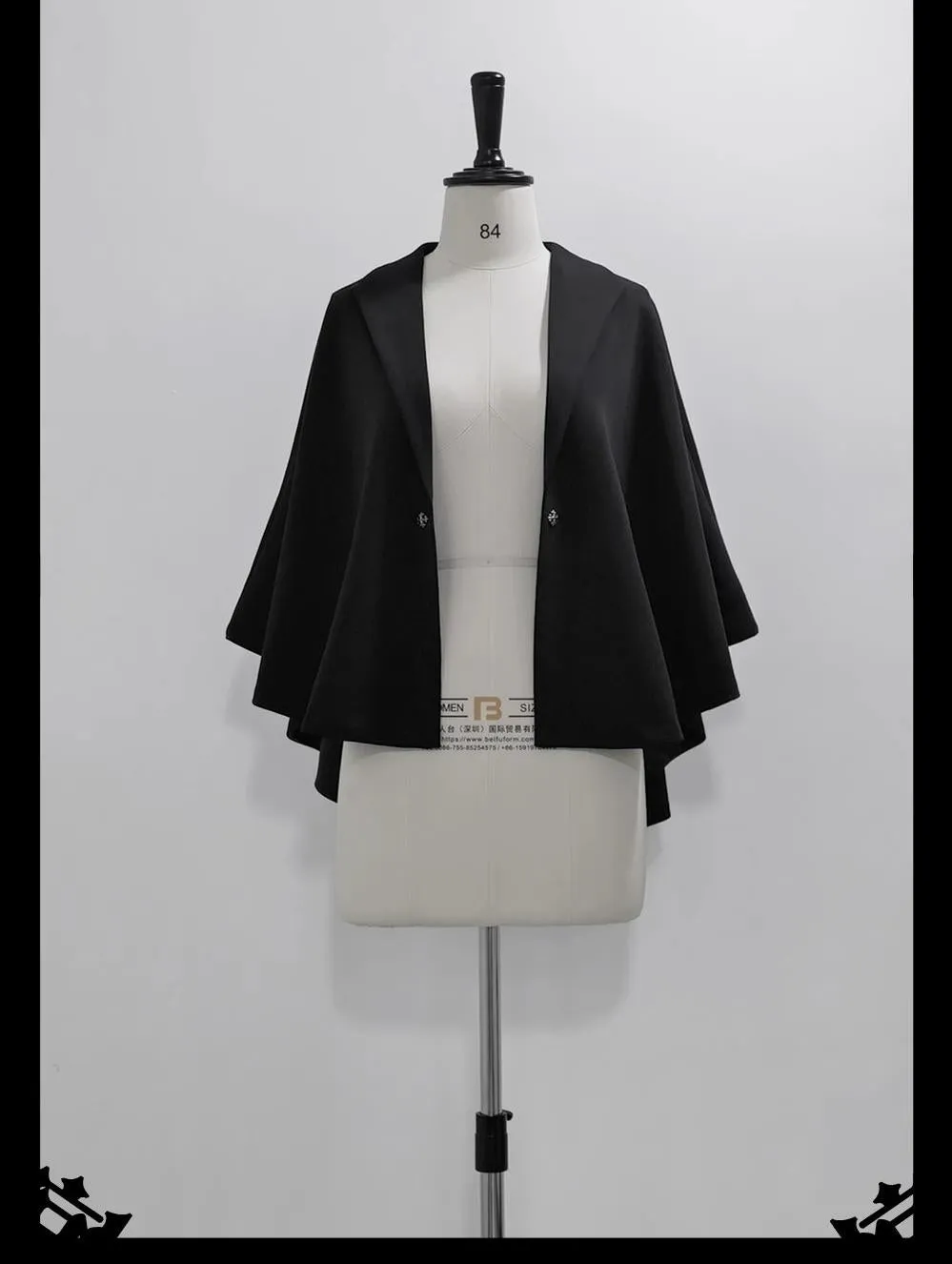 Princess Chronicles~Rabbit Feather~Black Ouji Lolita Vest Shorts Suit Prince Cloak Set