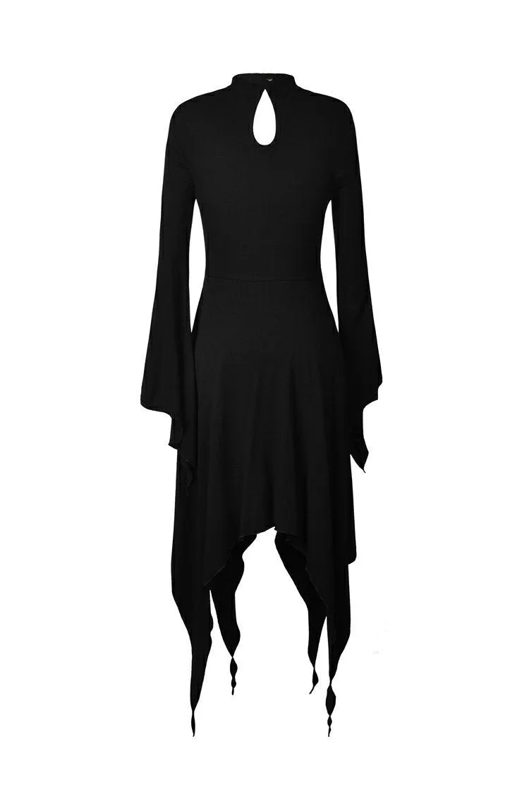 Punk chain long sleeves dress DW365