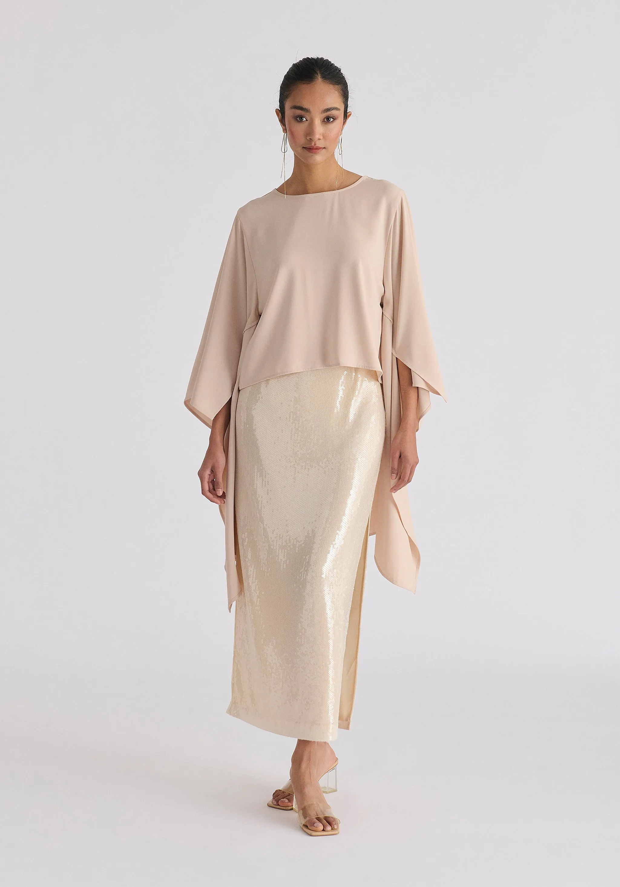 Round Neck Cape Top