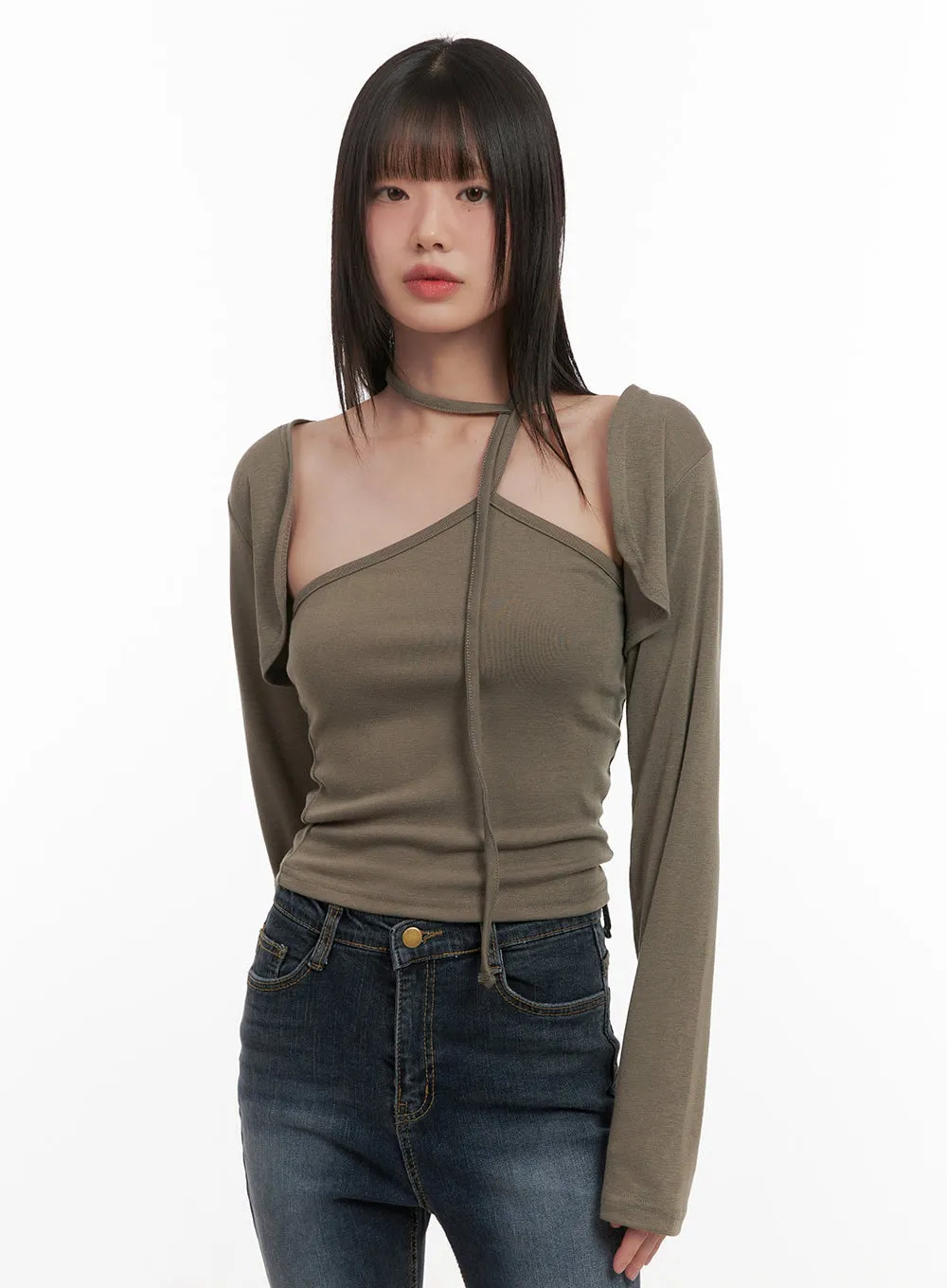 Slim-Fit Bolero & Cami Set CJ506