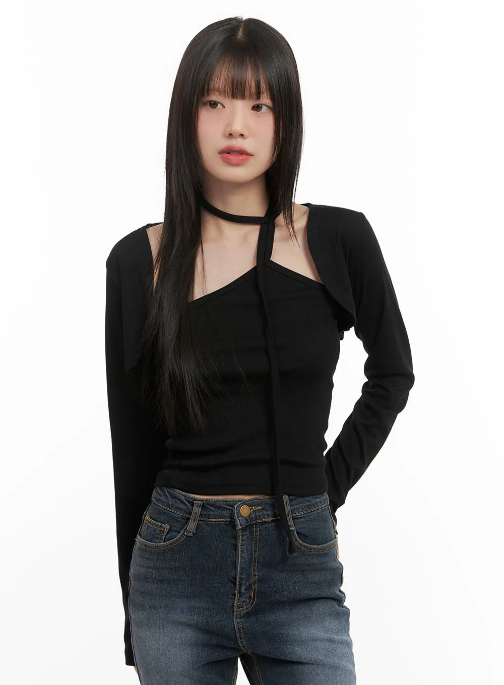 Slim-Fit Bolero & Cami Set CJ506