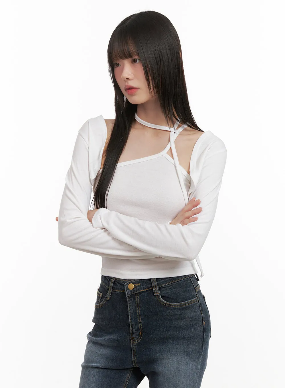 Slim-Fit Bolero & Cami Set CJ506