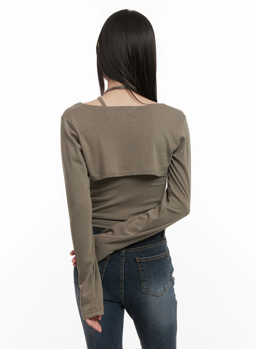 Slim-Fit Bolero & Cami Set CJ506