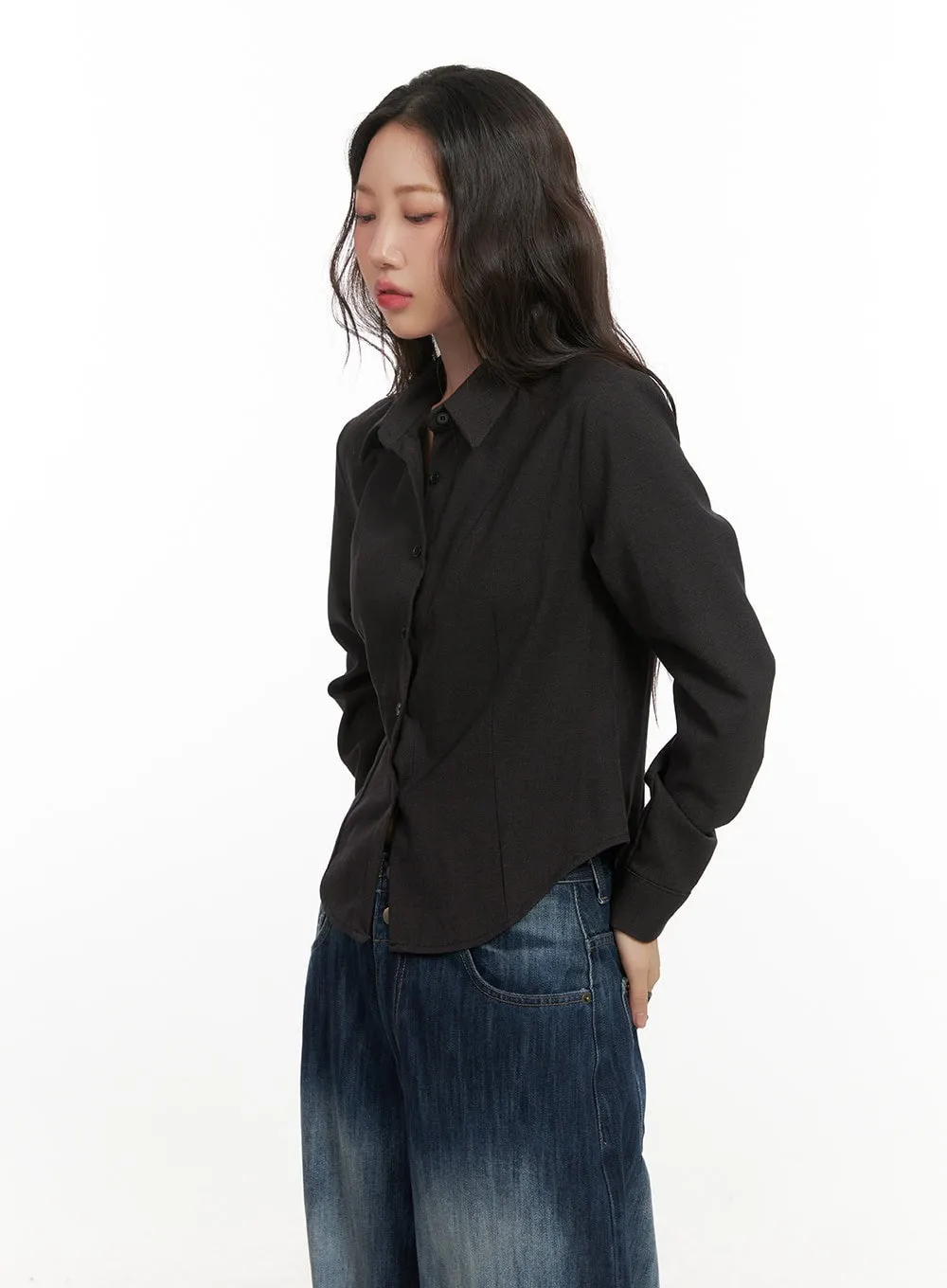 Slim-Fit Button-Up Shirt CN426