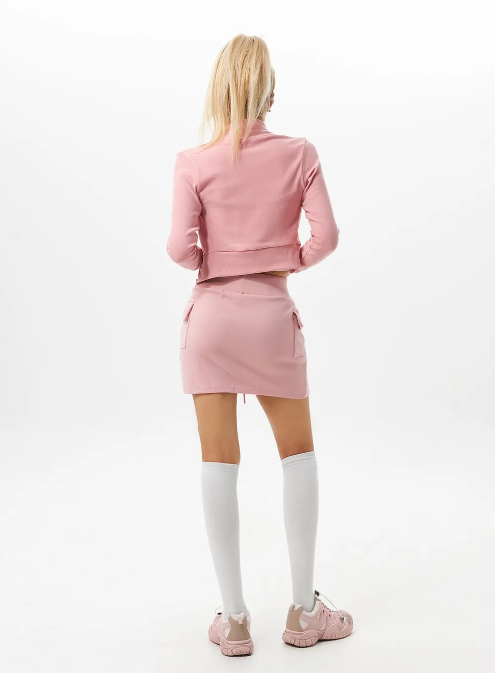 Slim Fit Crop Zip-Up IO326