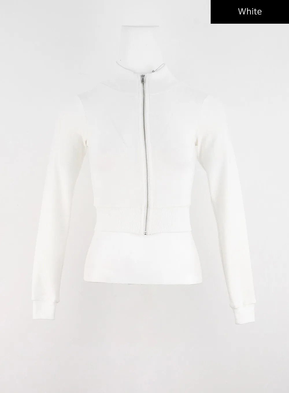 Slim Fit Crop Zip-Up IO326