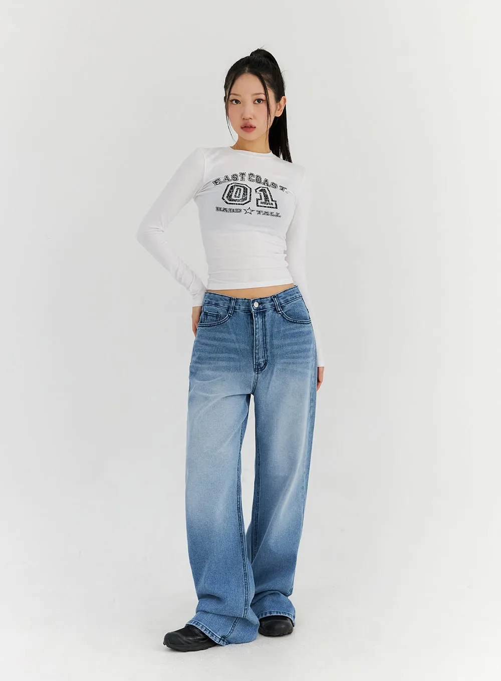 Slim Fit Graphic Crop Top CN315
