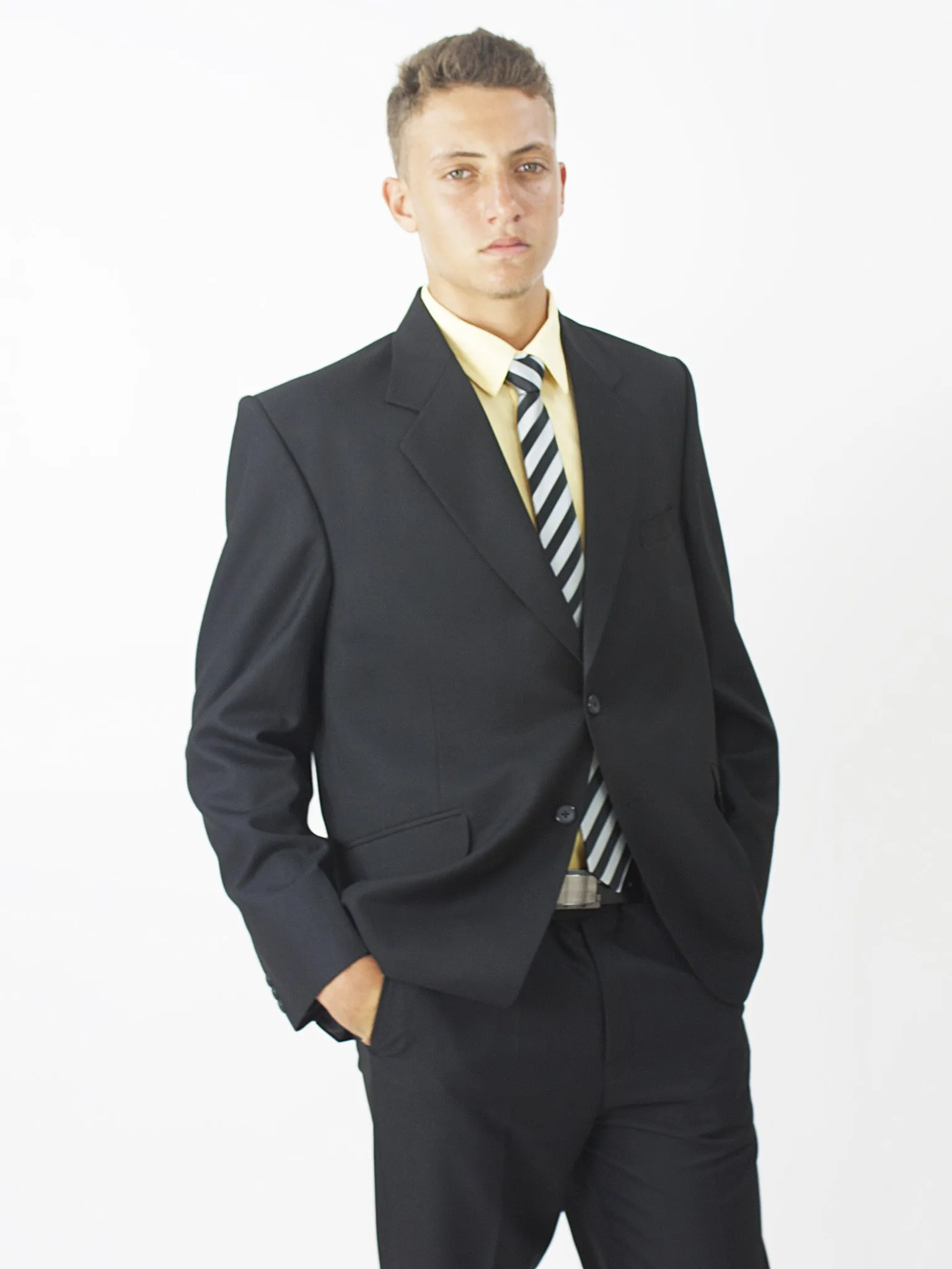 Slim Fit Suit Jacket - Black