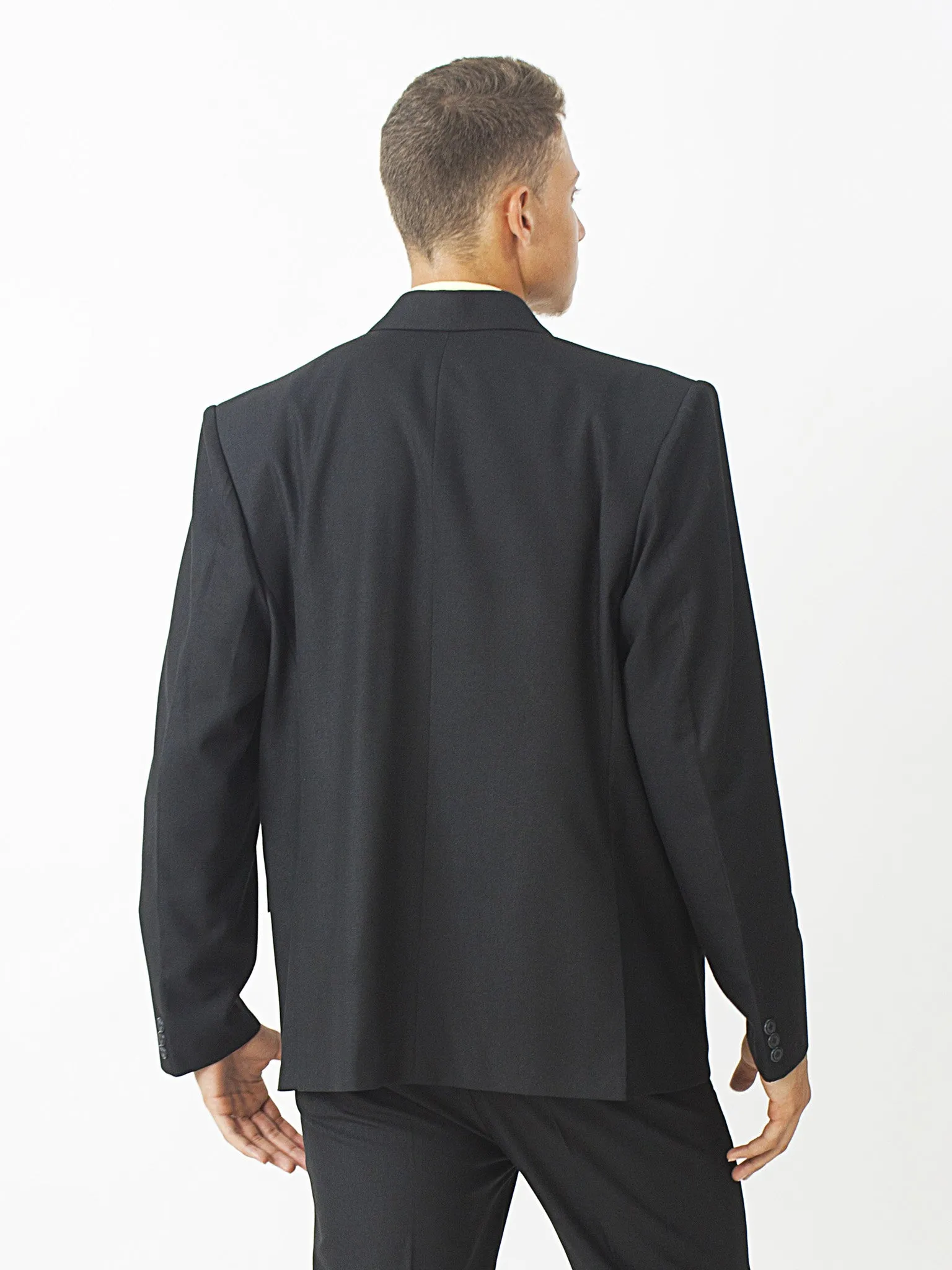 Slim Fit Suit Jacket - Black
