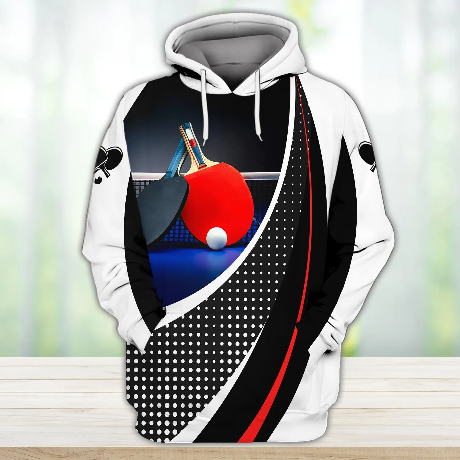Table Tennis 3D Full Print Sweatshirt, Christmas Gift for Tennis Lovers