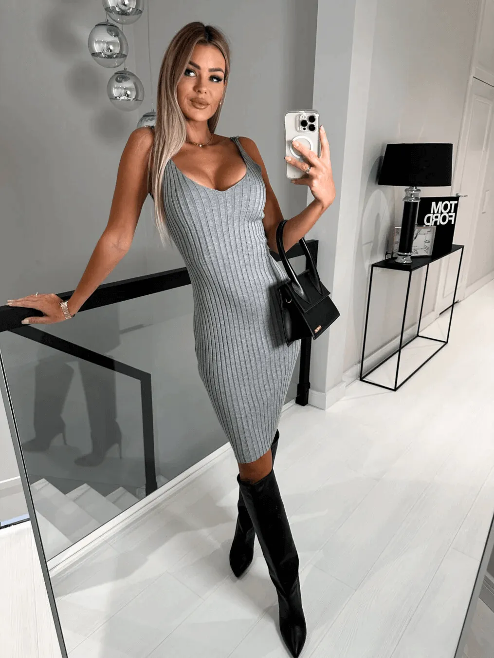 Women's Knit Sleeveless Midi Dress & Sweater Set